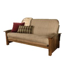 Washington Frame-Rustic Walnut FinishTaxi Woodsmoke Mattress