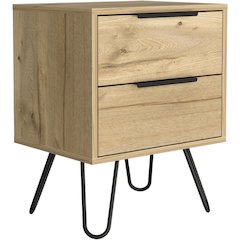 Augusta 2 Nightstand Light Oak MDF