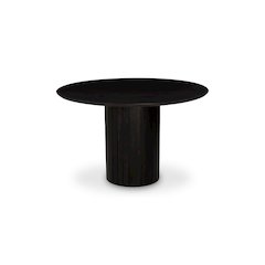 Povera Round Dining Table Black