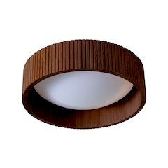 Tambo 14" Flush Mount Ceiling Light - Dark Walnut