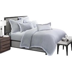Atina 7-Piece King Linen Duvet Set - Gray