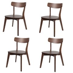 Gabby Wood Dining Chair in Walnut (Set of 4)