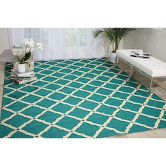 Portico Aqua Indoor/Outdoor Area Rug