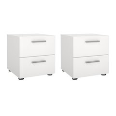 Austin 2 Drawer Nightstand - Set of 2, White