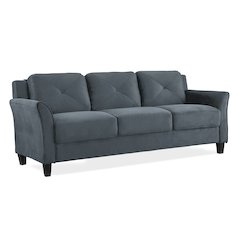 Hartford Sofa Rolled Arms Dark Grey