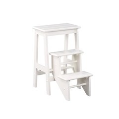 24" Step Stool, White