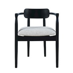 Linden Mid-Century Upholstered Dining Chair with Sculpted Back/Arms (Set of 2)