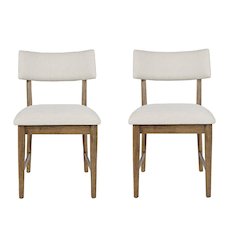 Beck Contemporary Upholstered Split Back Dining Chair (Set of 2)