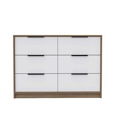 Kaia Four Drawer Double Dresser Pine / White MDF