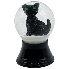 Pr1444 - Snowglobe - Mini Black Cat