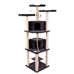 82 Inches Multi-Level Big Cat Tree. Tall Multi-Cats Tower With 2 Big Cat Condos