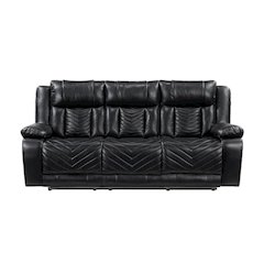 Sensa Power Reclining Sofa withTable withLed Belt Black