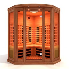 3-Person Corner Full Spectrum Near Zero EMF (Under 2MG) FAR Infrared Sauna