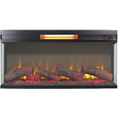 36" Panoramic Log Fireplace Insert