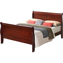 Glory Furniture Louis Phillipe Full Bed in Cherry Color