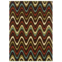 Trio Mouzi Brown & Multi 5x7, Rug