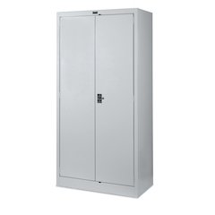 600 Series Slimline Storage Cabinet, 30"W x 15"D x 66"H, 711 Light Gray, Single Tier, Double Solid Door, 1-Wide, Knock-down