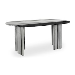 Celia Oval Dining Table Panda Marble