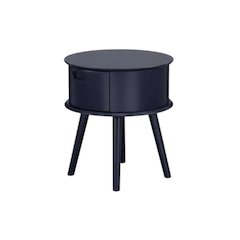 Navy Blue Nightstand with Modern Design and Sturdy Construction