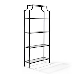 Oil Rubbed Bronze Etagere with Anti-Tip Hardware and Sturdy Frame