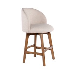 Garet Swivel Counter Stool - Rustic Natural Finish