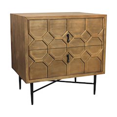 Samara 2-Drawer Small Nightstand - Natural