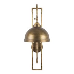 Metal Wall Light With Antique Brass Finish