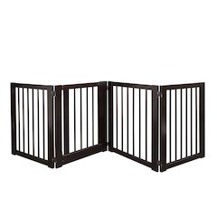 American Trails Free Standing Pet Gate with Door-Espresso
