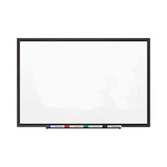 Classic Series Porcelain Magnetic Dry Erase Board, 96" x 48", White Surface, Black Aluminum Frame