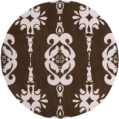 Contemporary Round Area Rug, Soft Pink, 5' X 5' Round