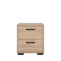 Sofia 2 Drawer Nightstand, Jackson Hickory