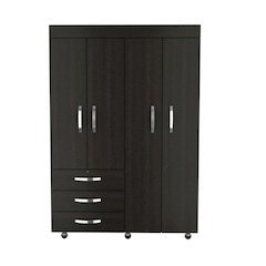 Denver Mobile Armoire Black MDF