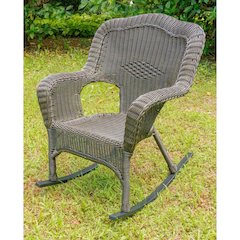 Maui Camelback Resin Wicker/ Steel Outdoor Rocking Chair (Set of 1) - Antique Pecan
