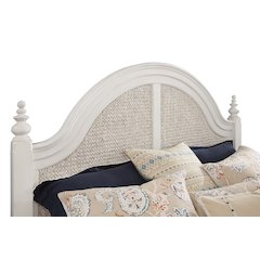 Rodanthe 5/0 Poster Woven Headboard - Dove White