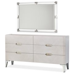Penthouse Dresser and Mirror - Ash Gray