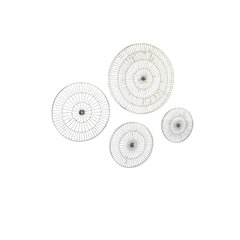 Set Of Four Hand Made Paper Discs Wall Art