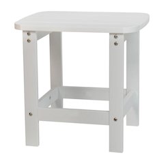 All-Weather Poly Resin Wood Adirondack Side Table in White
