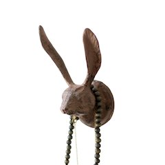 Cast Iron Rabbit Wall Hook - Rustic
