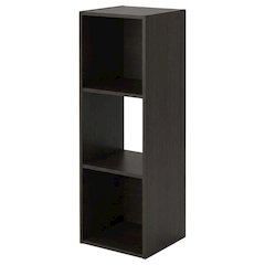 Wood Bookcase in Warm Brown Finish with Sturdy Design for Home Storage