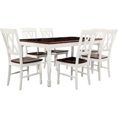 Shelby 7-Piece Dining Table Set For 6 - Table & 6 Chairs
