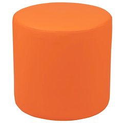 Soft Seating Flexible Circle for Classrooms and Common Spaces - 18" Seat Height (Orange)