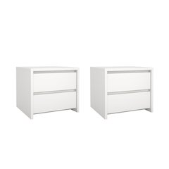 Next 17-Inch Tall 2-Drawer Nightstand - Set of 2, White