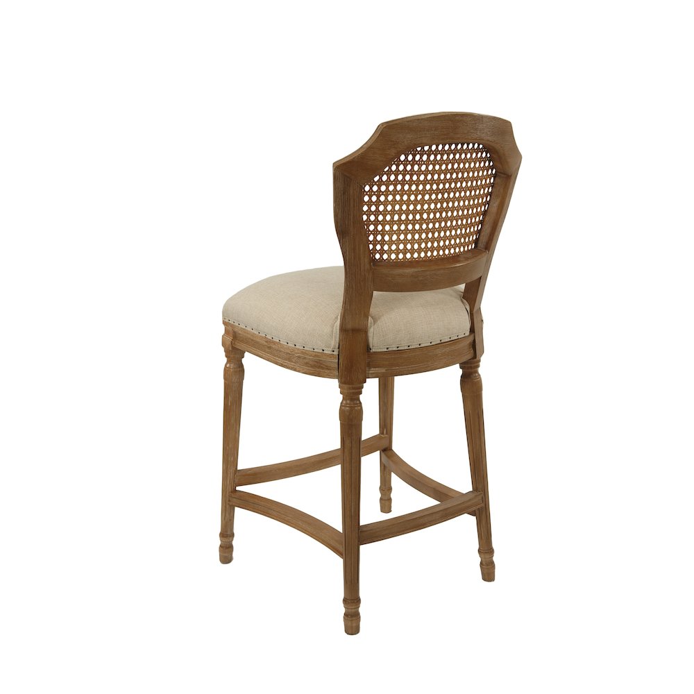 Wilbrandt Hight Back Wood Bar Stool [Weathered Brush Nature]. Picture 4