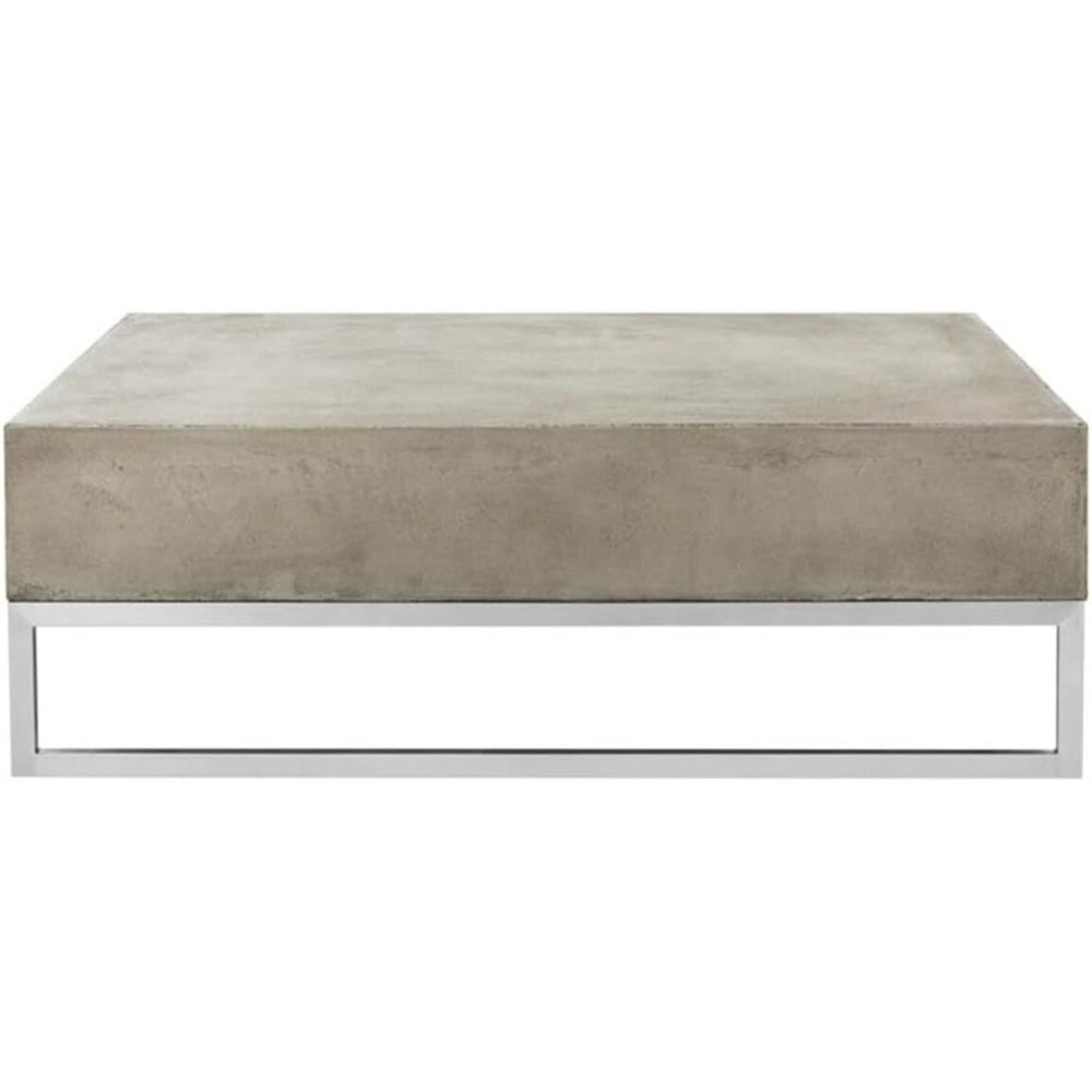 Eartha Indoor/Outdoor Modern Concrete 11.42-Inch H Coffee Table. Picture 2