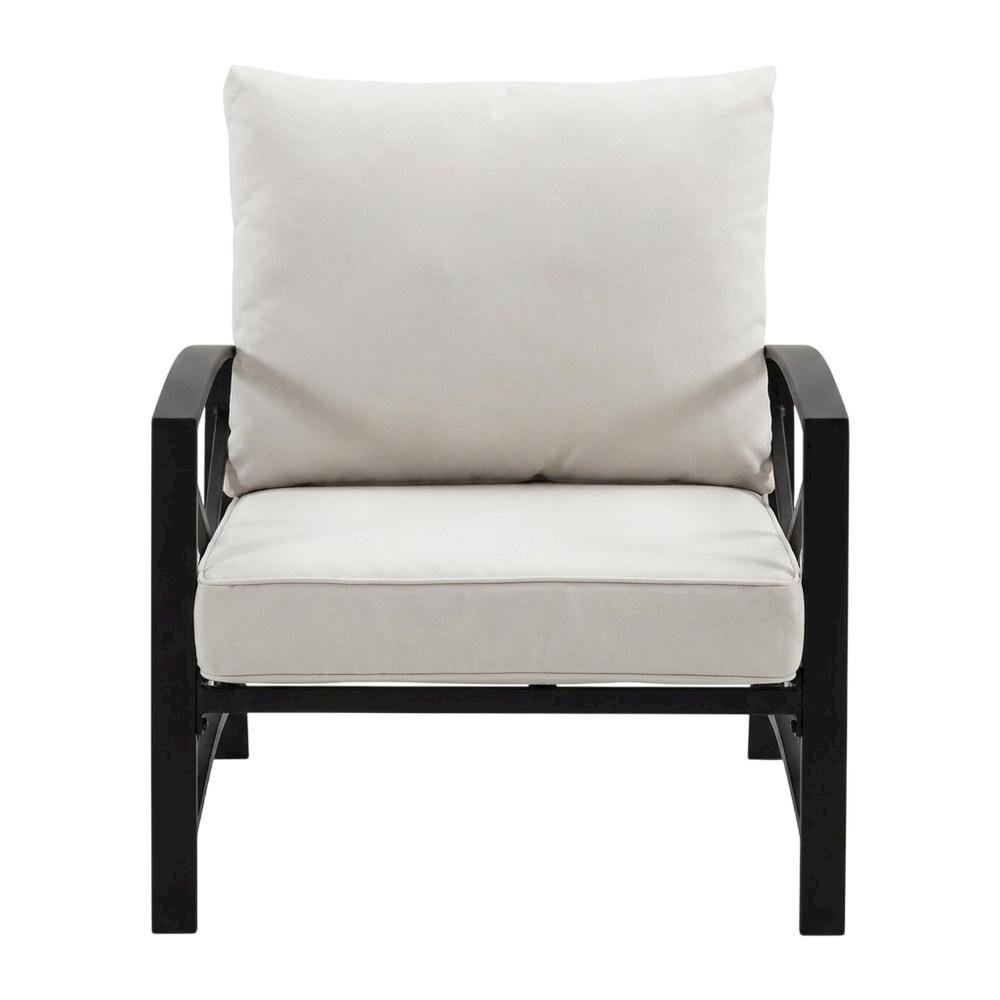3-Piece Outdoor Patio Furniture Set with Loveseat and 2 Chairs in Bronze Finish. Picture 3
