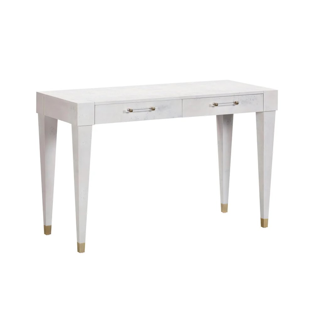 Brandyss White Burl Work Desk. Picture 2