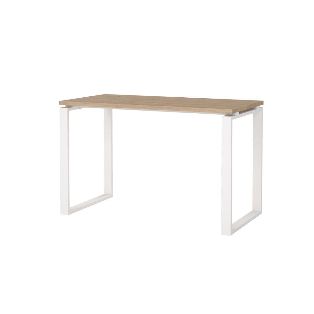 Sign Home Office Writing Office Desk, Jackson Hickory/White. Picture 6