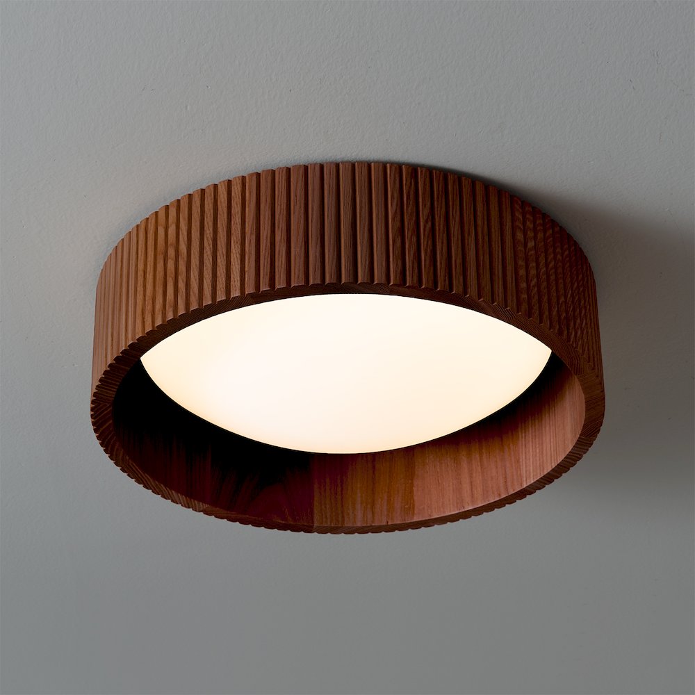 Tambo 14" Flush Mount Ceiling Light - Dark Walnut. Picture 5