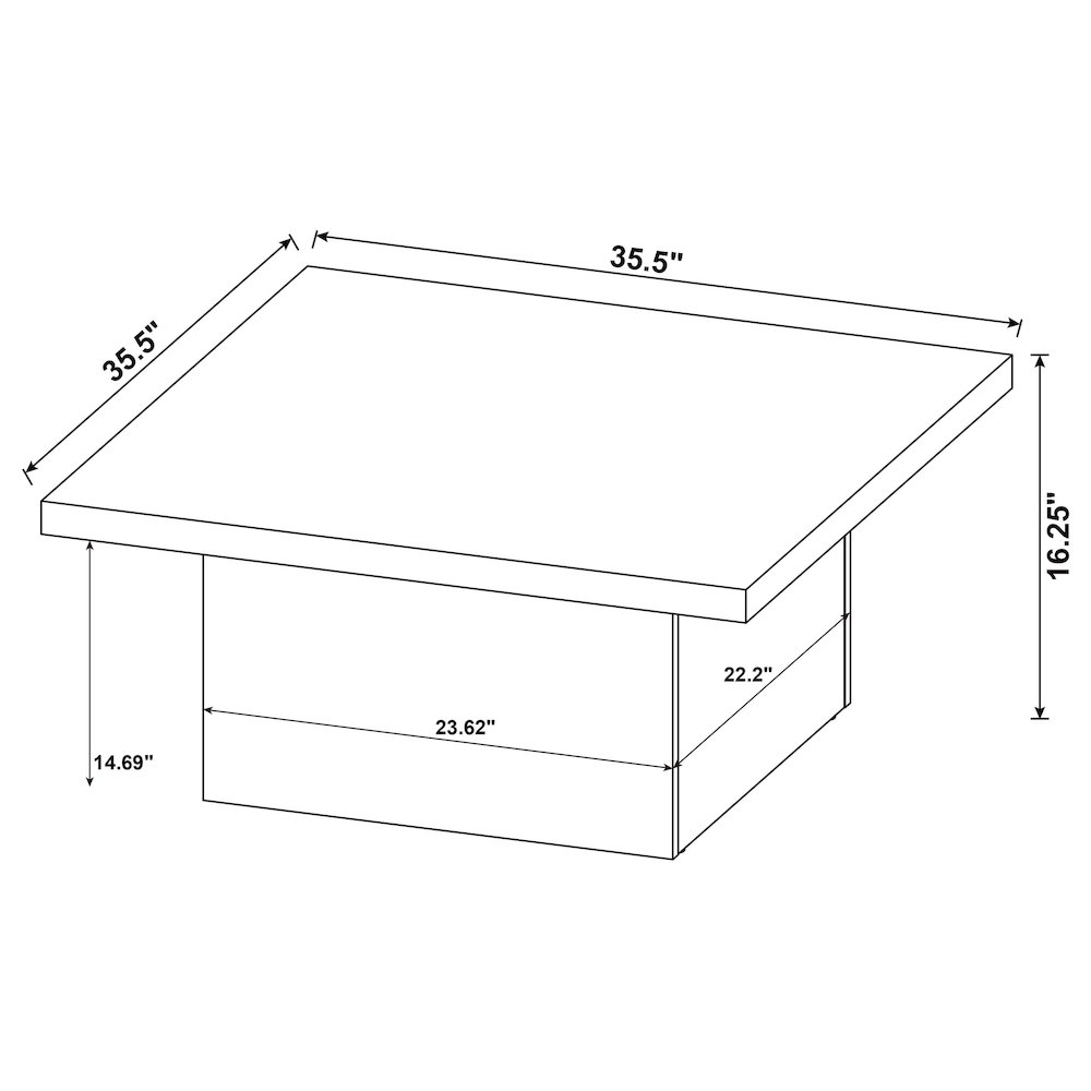 Devar 2-piece Square Coffee and End Table Set Mango. Picture 3