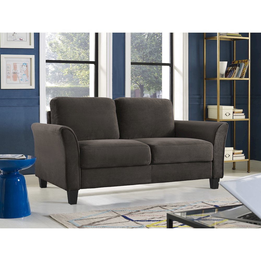 Westin Loveseat Curved Arm Coffee. Picture 6